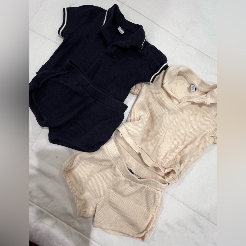 Old Navy Navy Blue Collared Romper
